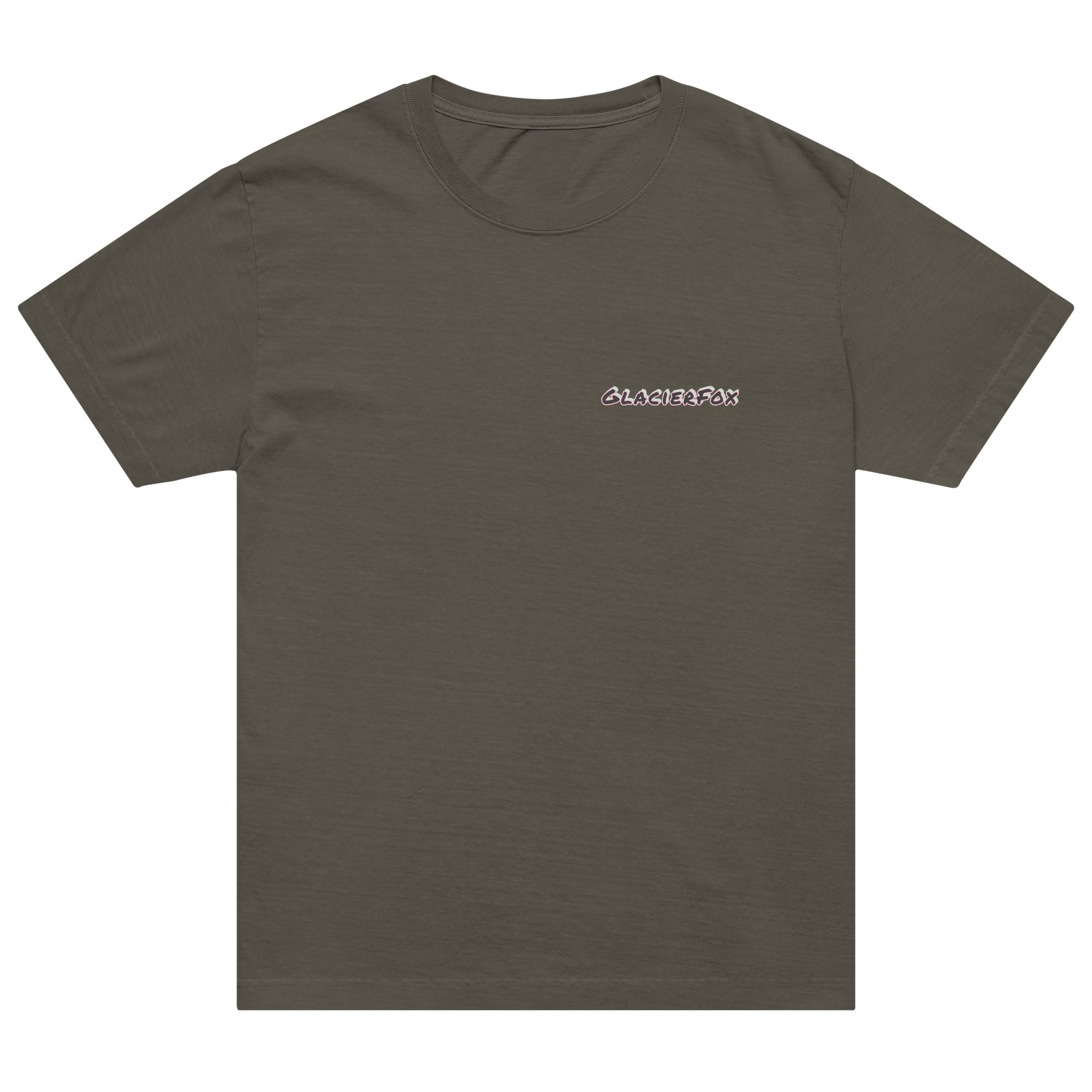 GlacierFox men’s Eternal Dreams t-shirt featuring a clean GlacierFox logo on the front and oversized streetwear fit in Charcoal