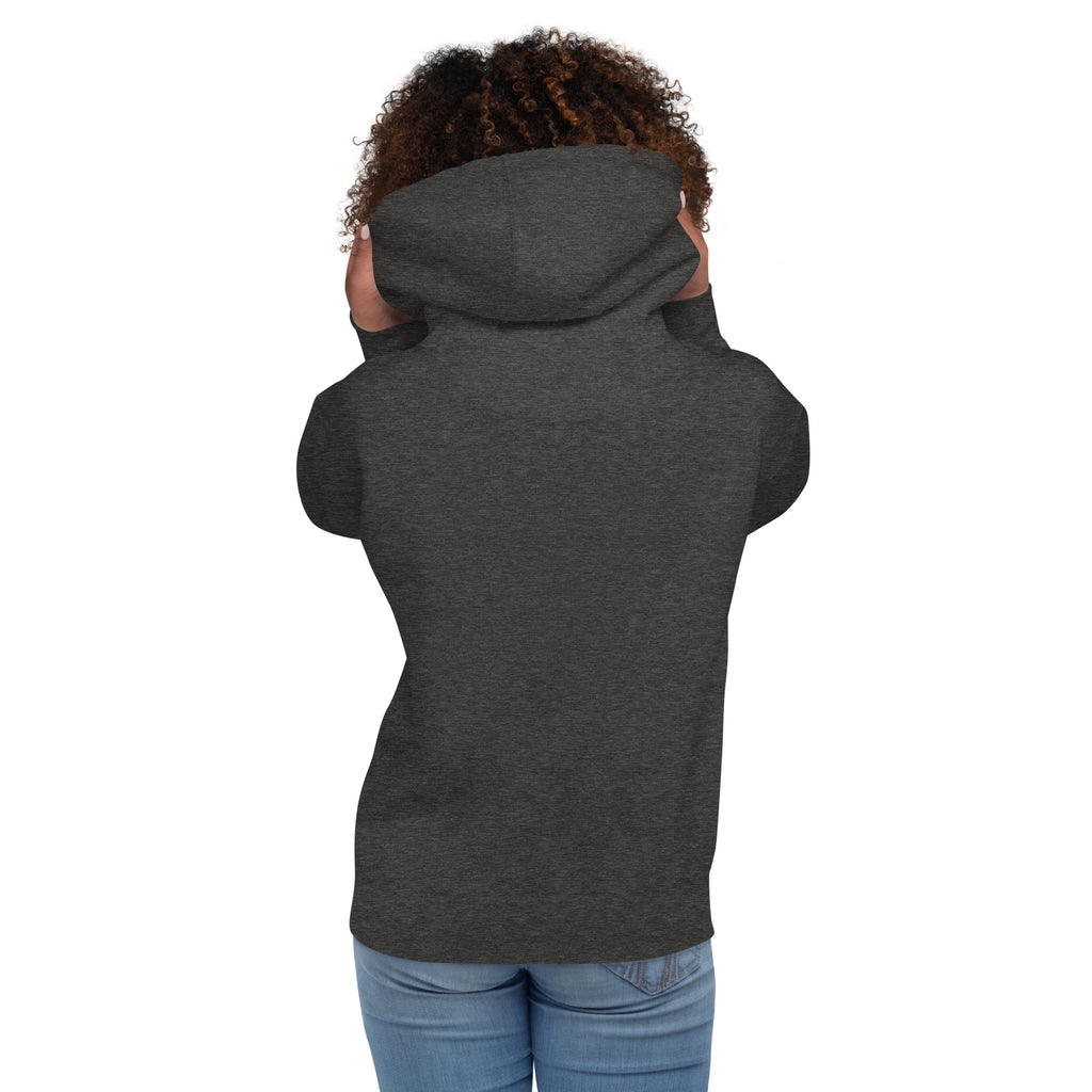GlacierFox streetwear hoodie featuring Slam Dunk Gilbert the GlacierFox graphic representing modern urban fashion and ambition in charcoal heather