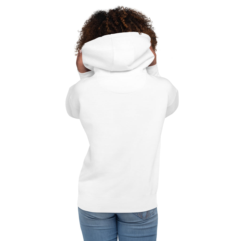 GlacierFox streetwear hoodie featuring Slam Dunk Gilbert the GlacierFox graphic representing modern urban fashion and ambition in white