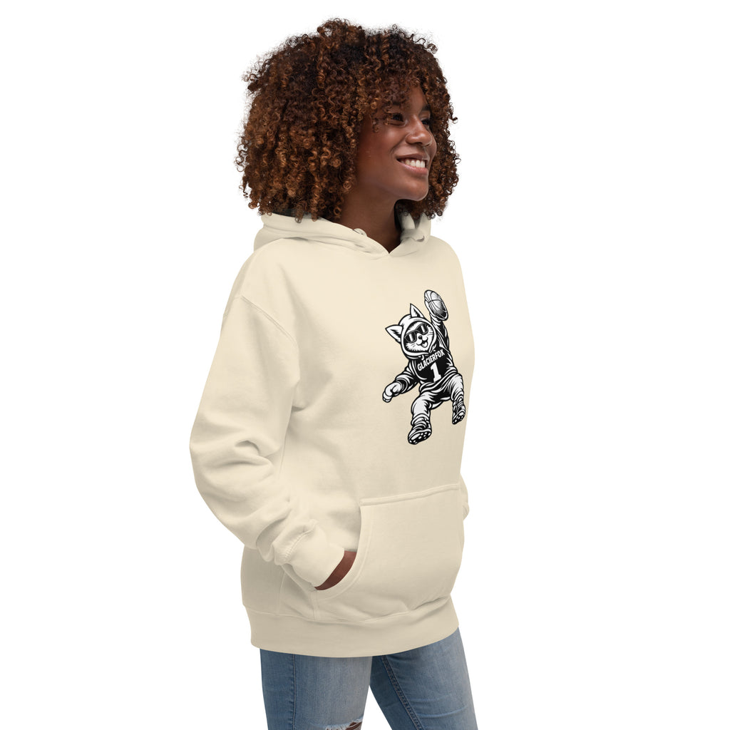 GlacierFox Women’s Slam Dunk Gilbert Hoodie with clean minimalist front design and premium streetwear fit in bone